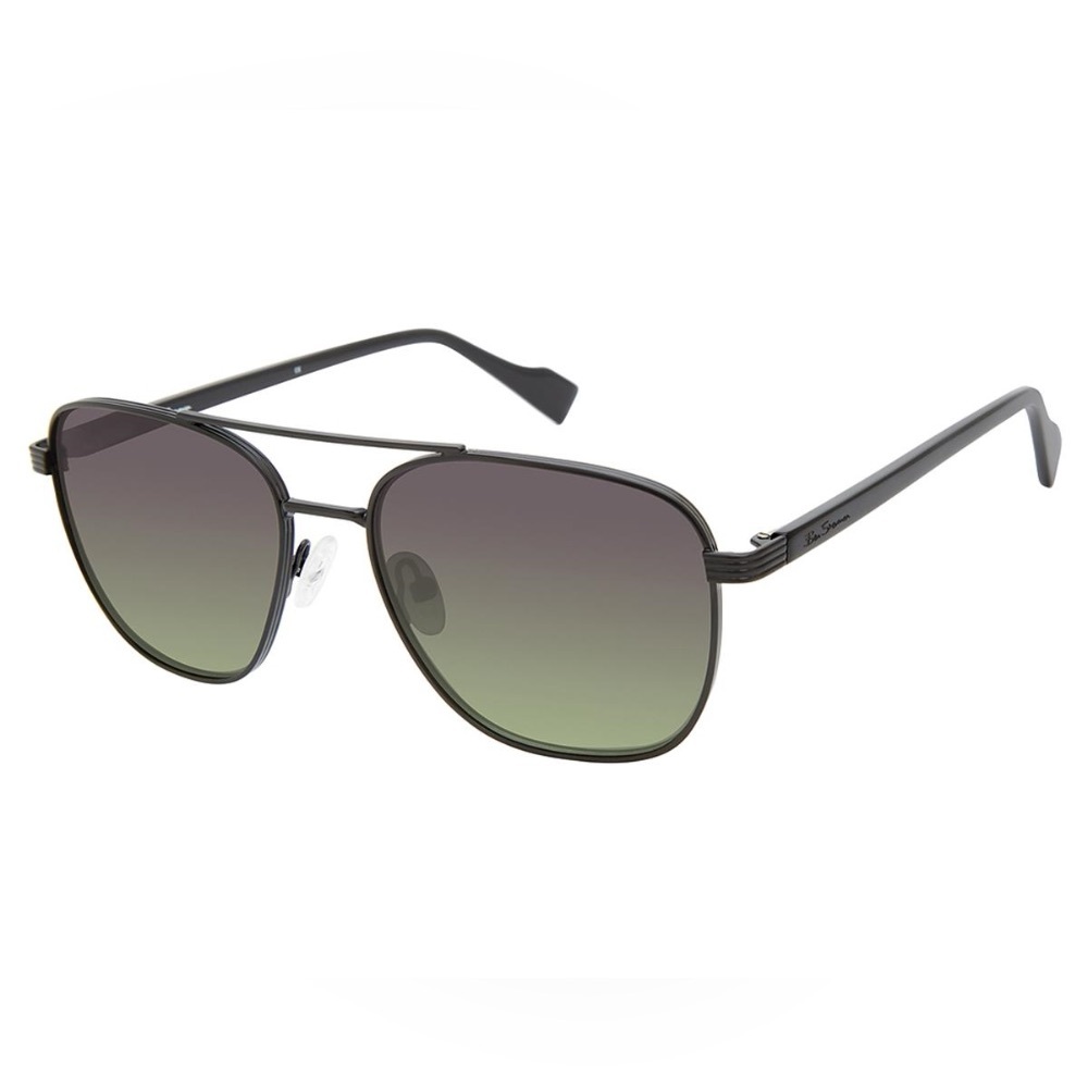 BEN SHERMAN Walbrook Gunmetal Aviator Sunglasses